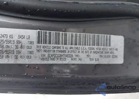 2017 Dodge Journey Crossroad Plus from USA, damaged, VIN 3C4PDCGG8HT548320